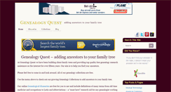 Desktop Screenshot of genealogy-quest.com